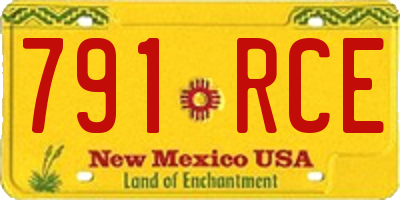 NM license plate 791RCE