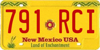 NM license plate 791RCI