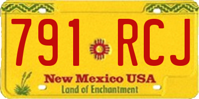 NM license plate 791RCJ