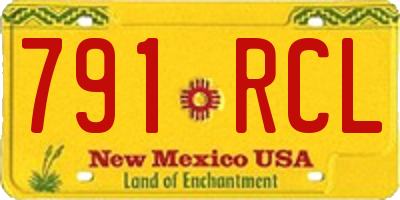 NM license plate 791RCL