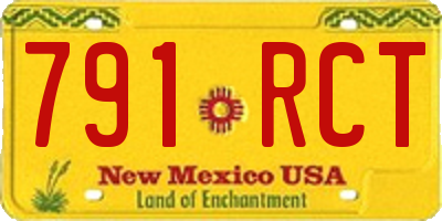 NM license plate 791RCT