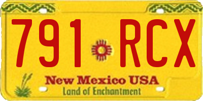 NM license plate 791RCX