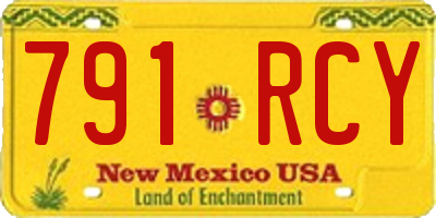 NM license plate 791RCY