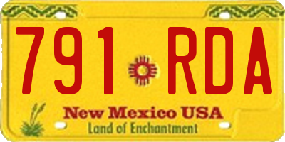 NM license plate 791RDA