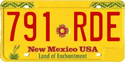 NM license plate 791RDE