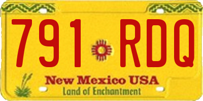 NM license plate 791RDQ