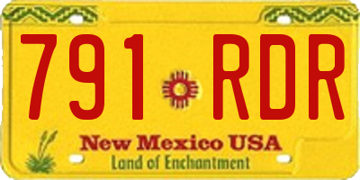 NM license plate 791RDR