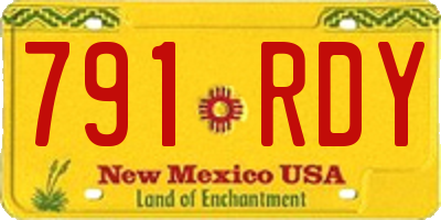 NM license plate 791RDY