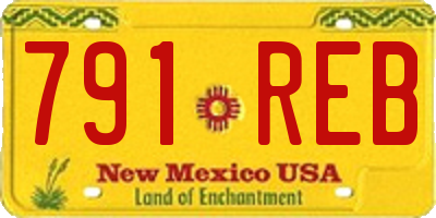 NM license plate 791REB