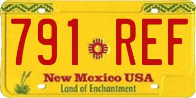 NM license plate 791REF