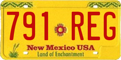 NM license plate 791REG