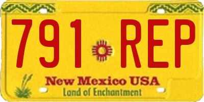 NM license plate 791REP