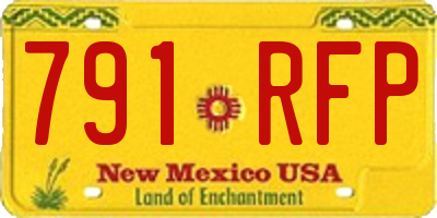 NM license plate 791RFP