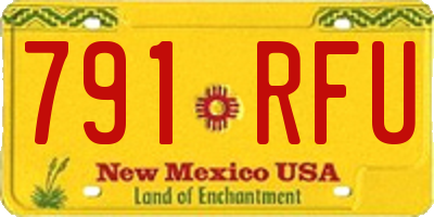 NM license plate 791RFU
