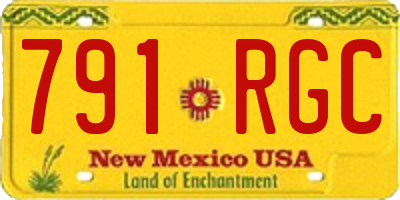 NM license plate 791RGC