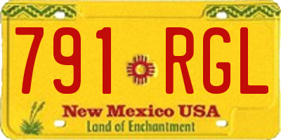 NM license plate 791RGL