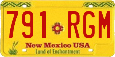 NM license plate 791RGM