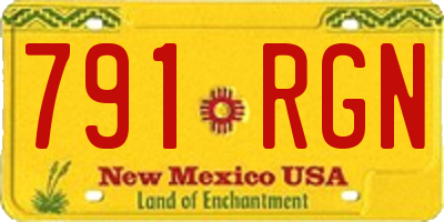 NM license plate 791RGN