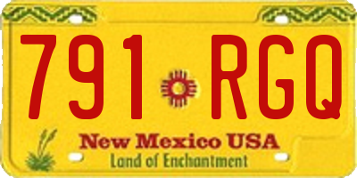 NM license plate 791RGQ