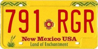 NM license plate 791RGR