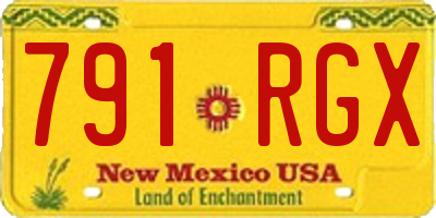 NM license plate 791RGX