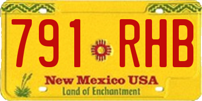 NM license plate 791RHB