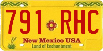 NM license plate 791RHC