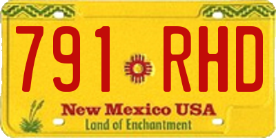 NM license plate 791RHD