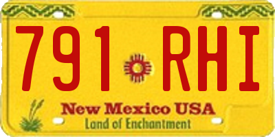 NM license plate 791RHI