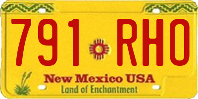 NM license plate 791RHO