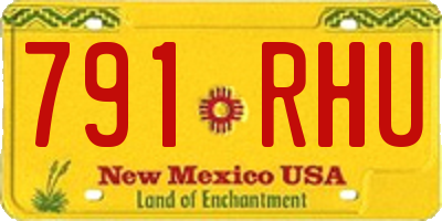 NM license plate 791RHU