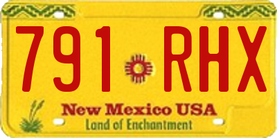 NM license plate 791RHX