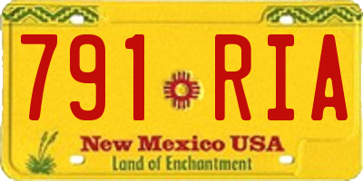 NM license plate 791RIA