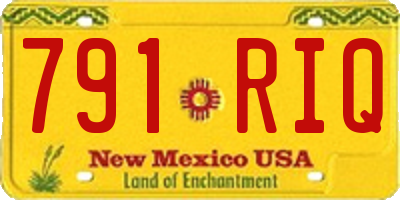 NM license plate 791RIQ