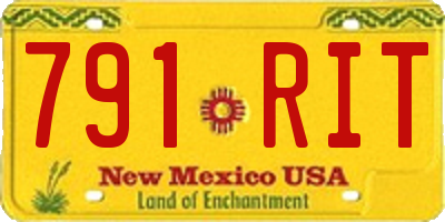 NM license plate 791RIT