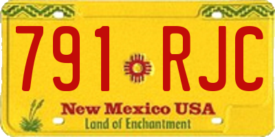 NM license plate 791RJC