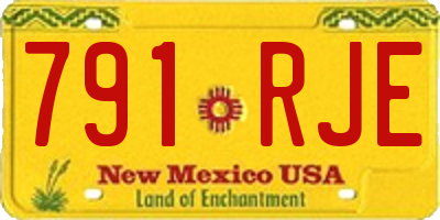 NM license plate 791RJE