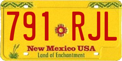 NM license plate 791RJL