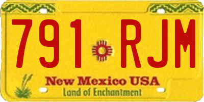 NM license plate 791RJM