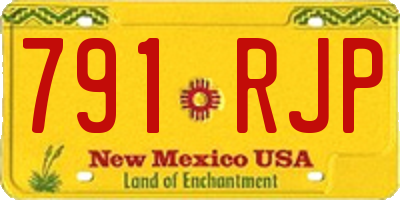 NM license plate 791RJP