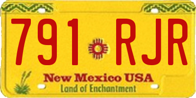 NM license plate 791RJR