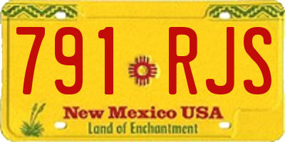NM license plate 791RJS