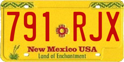 NM license plate 791RJX