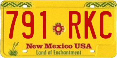 NM license plate 791RKC