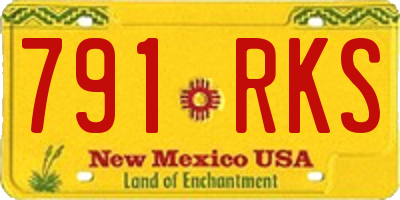 NM license plate 791RKS