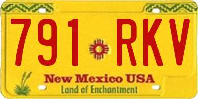 NM license plate 791RKV