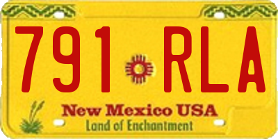 NM license plate 791RLA