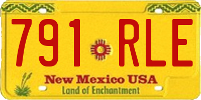 NM license plate 791RLE