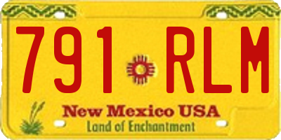 NM license plate 791RLM