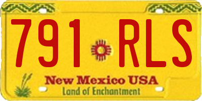 NM license plate 791RLS